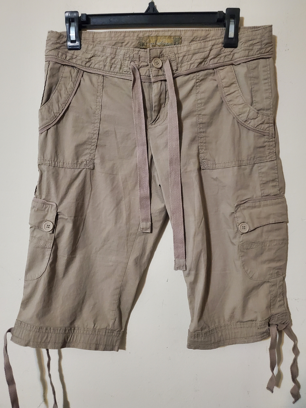 Y2k Khaki Cargo Utility Shorts